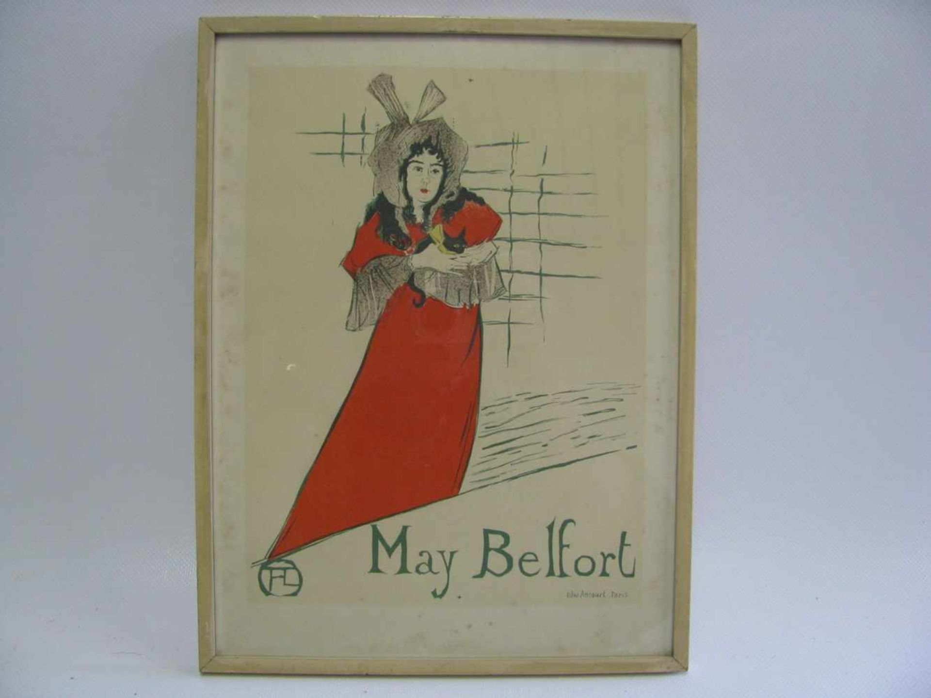 Toulouse-Lautrec, "May Belfort", Farblithografie, 27 x 20 cm, o.R.