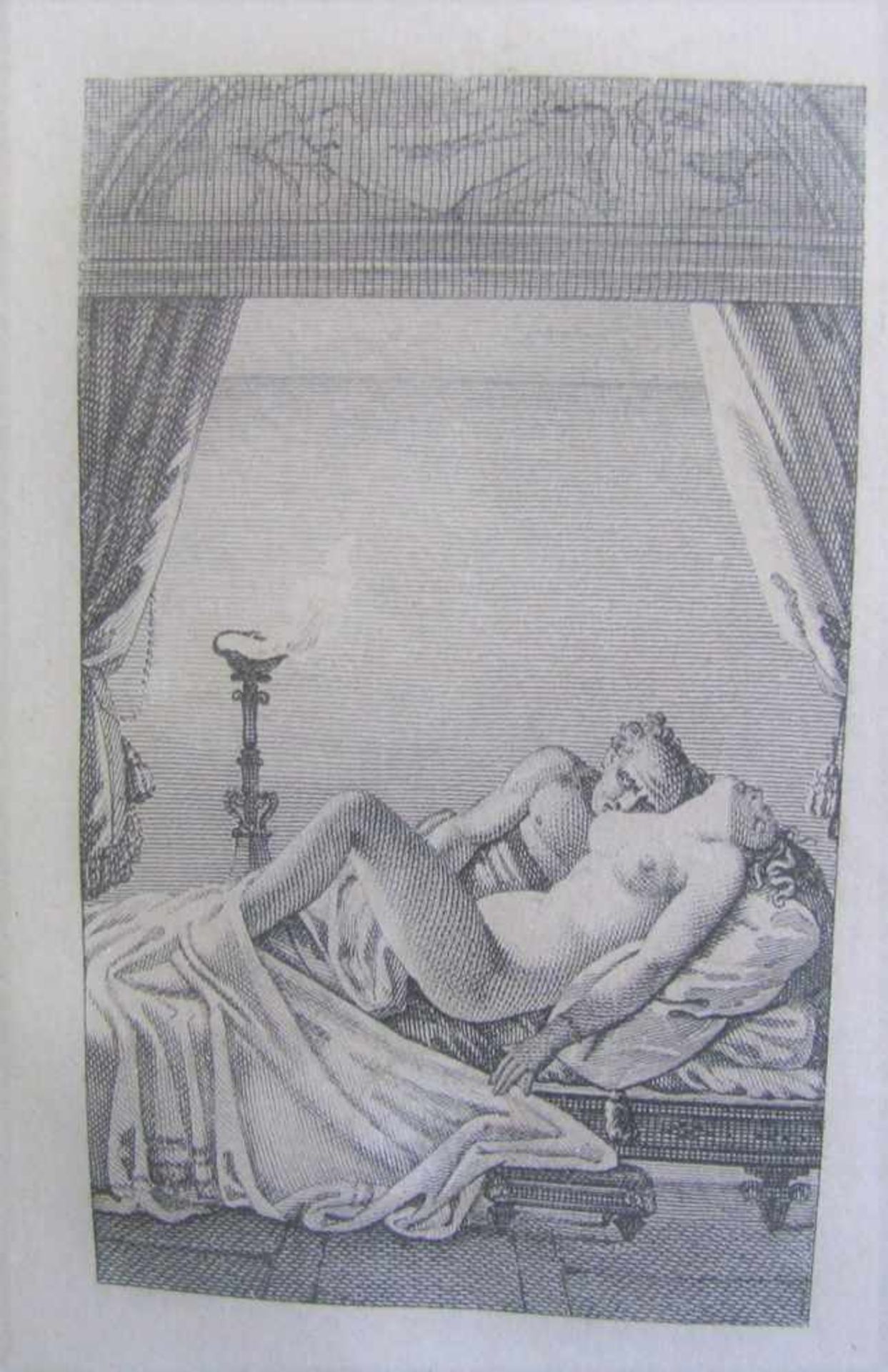 8 erotische Stiche, 19. Jahrhundert, ca. 8 x 5 cm, R.