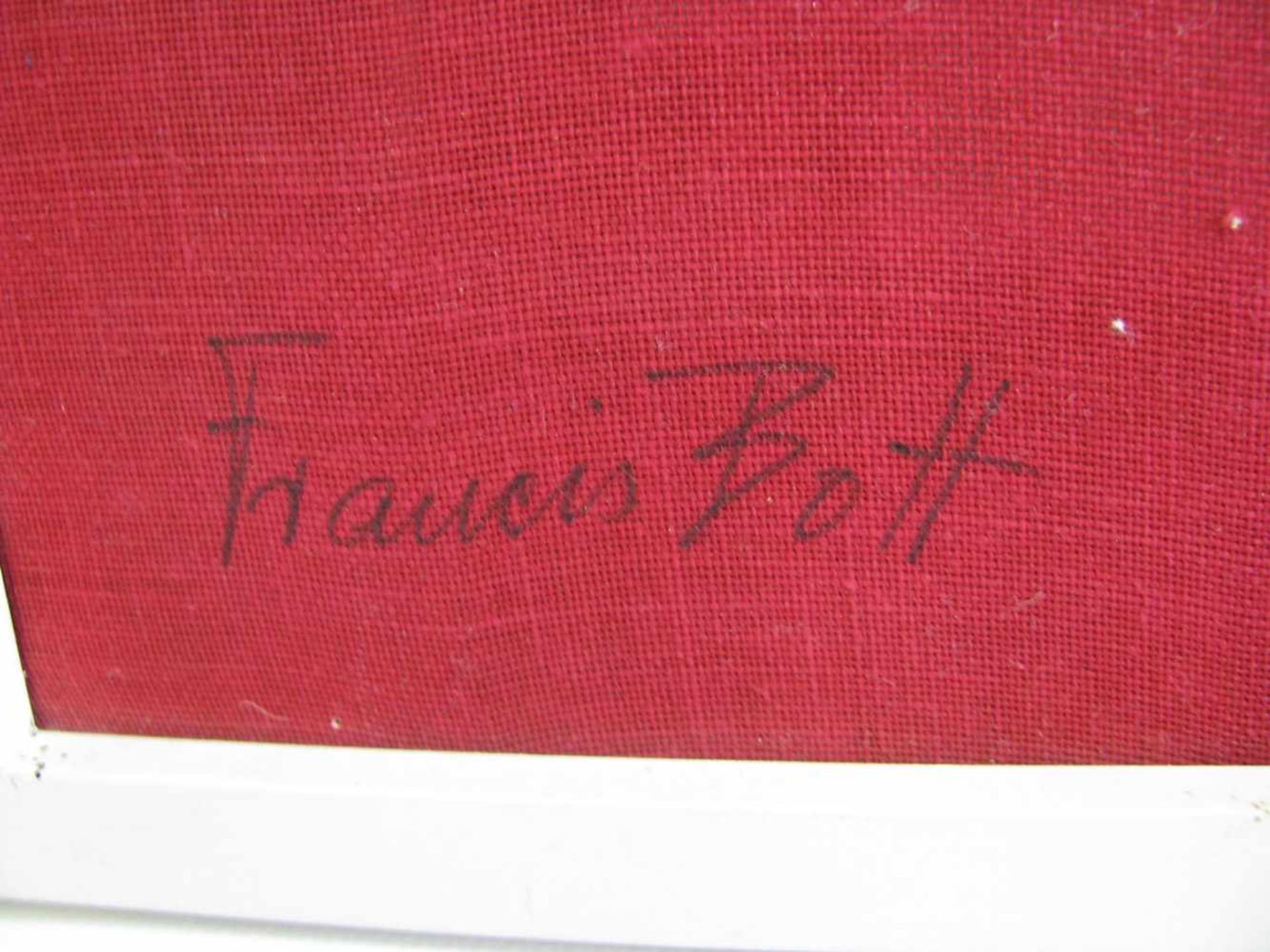 Bott, Francis, 1904 - 1988, Frankfurt - Lugano/Schweiz,"Abstraktes Segelboot", Farbsiebdruck, li.u. - Image 2 of 2