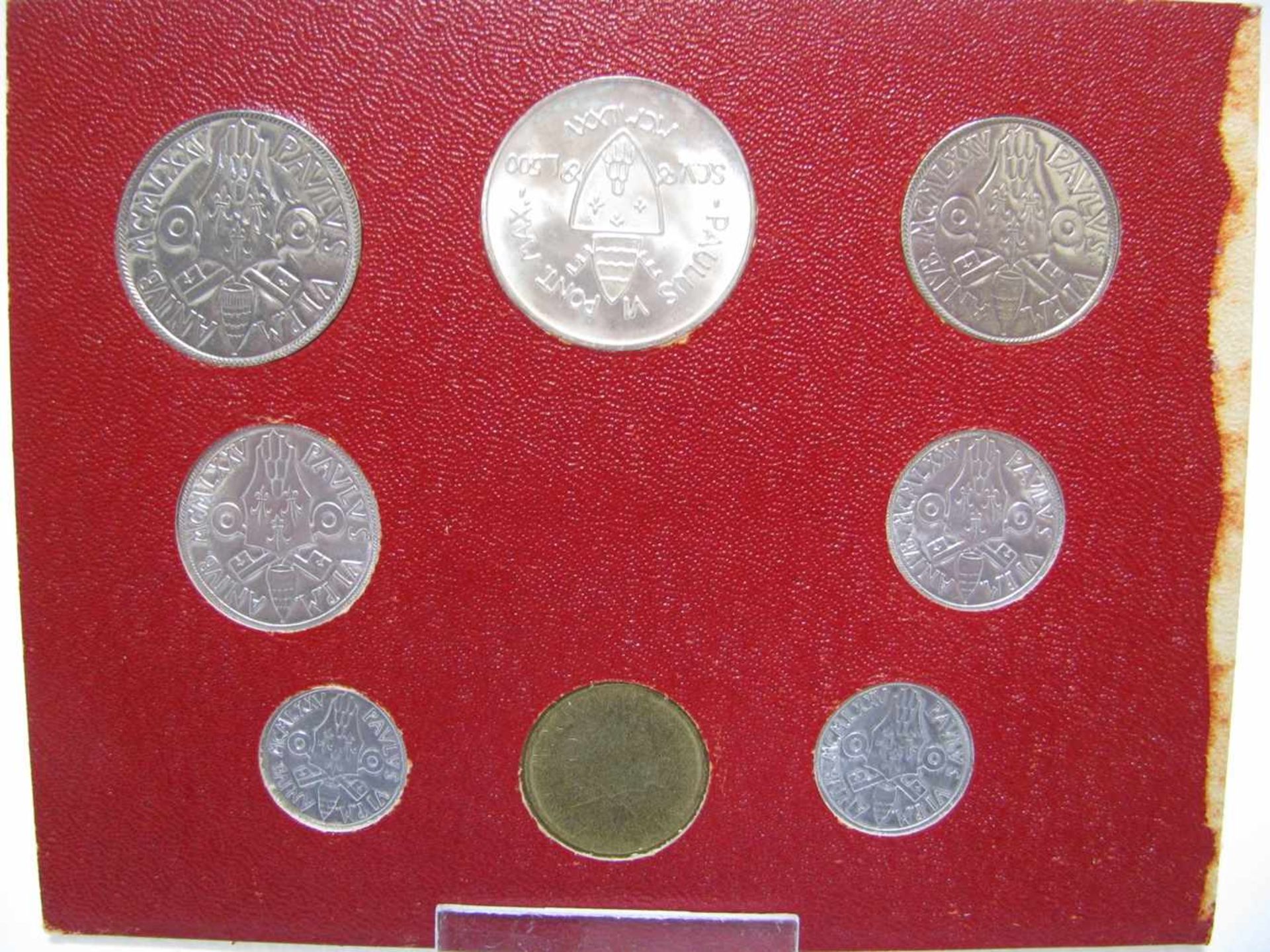 Münzsatz mit 8 Münzen, Vatikan, 1975. - Bild 2 aus 2