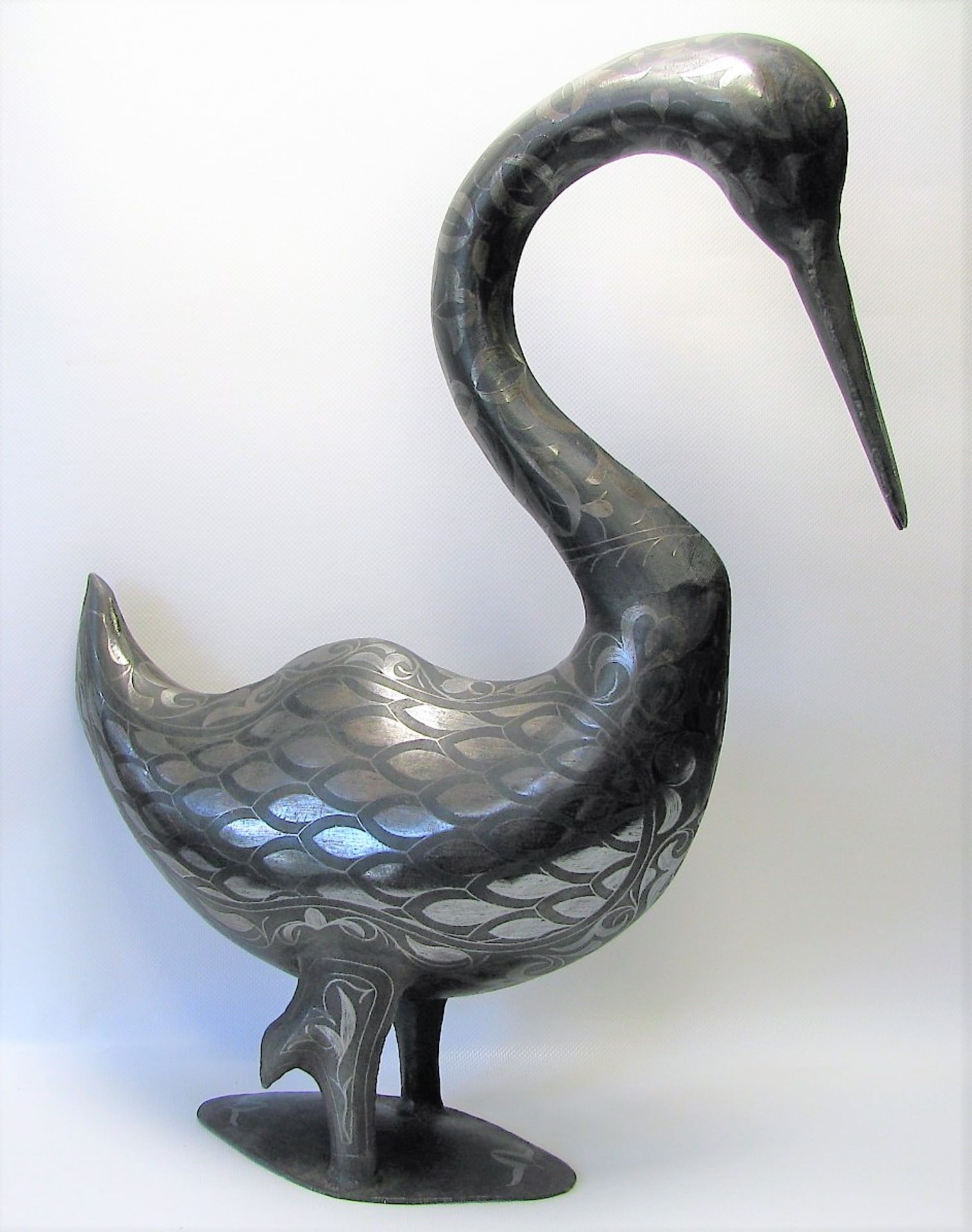 Ente, Eisen, reich verziert, 52 x 12 x 42 cm.