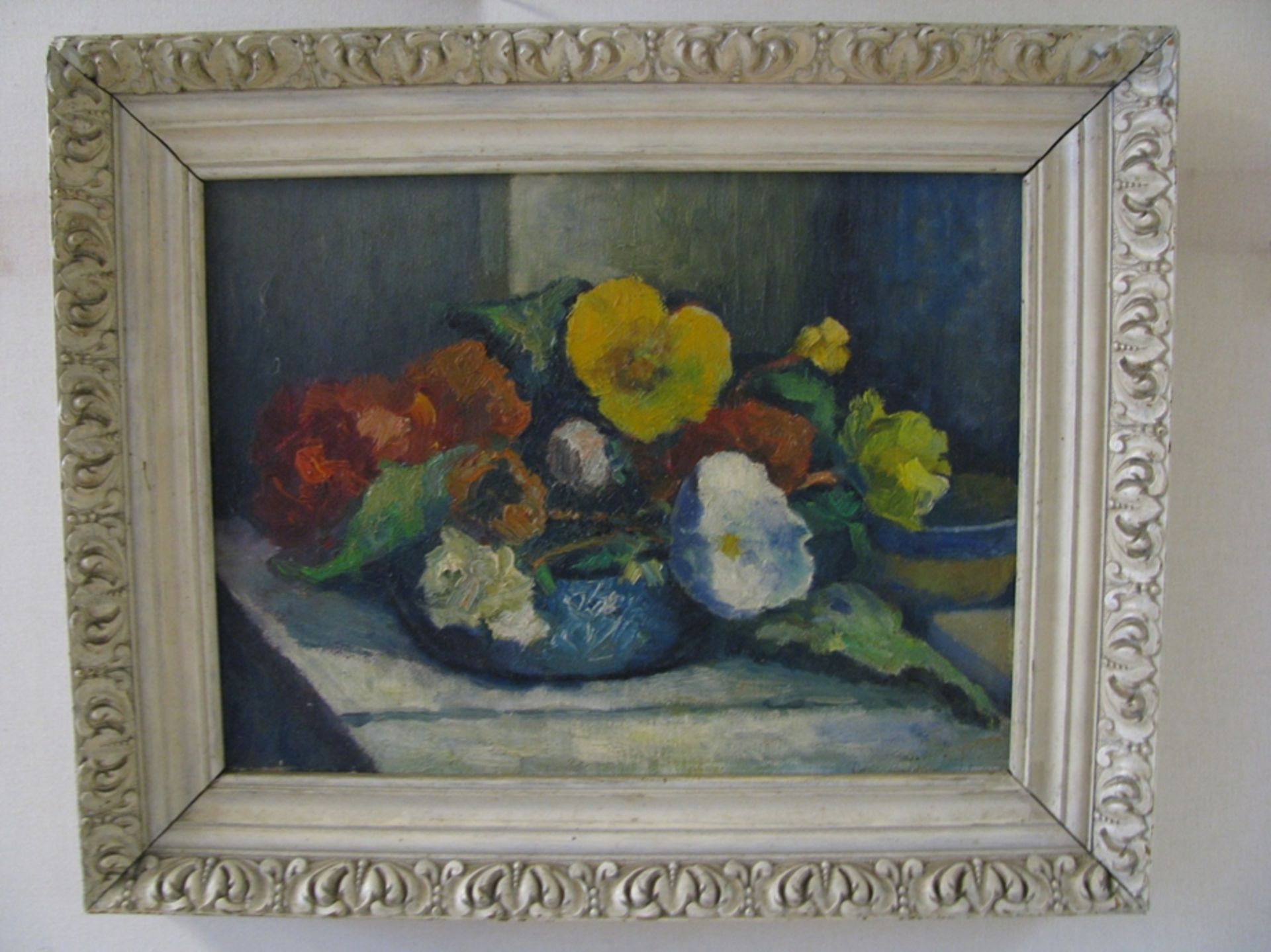 Leuven, Herman van, "Stillleben mit Blumen", verso bez., Öl/Leinwand, 30,5 x 40 cm, R. - Bild 2 aus 2