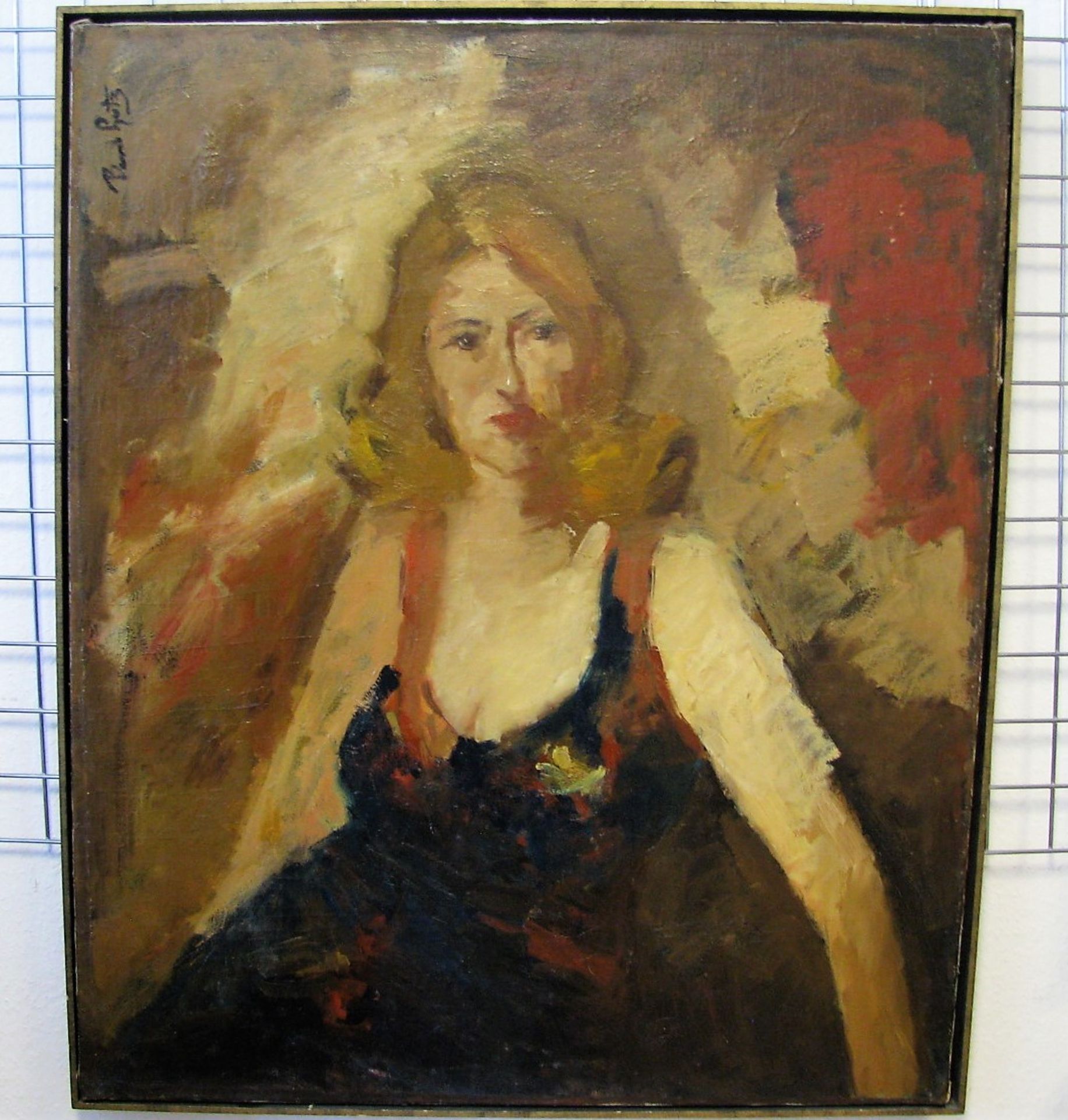 Lutz, Bernard, 1913 - 1975, Rotterdam - Den Haag, Niederländischer Künstler,"Porträt einer sitzenden