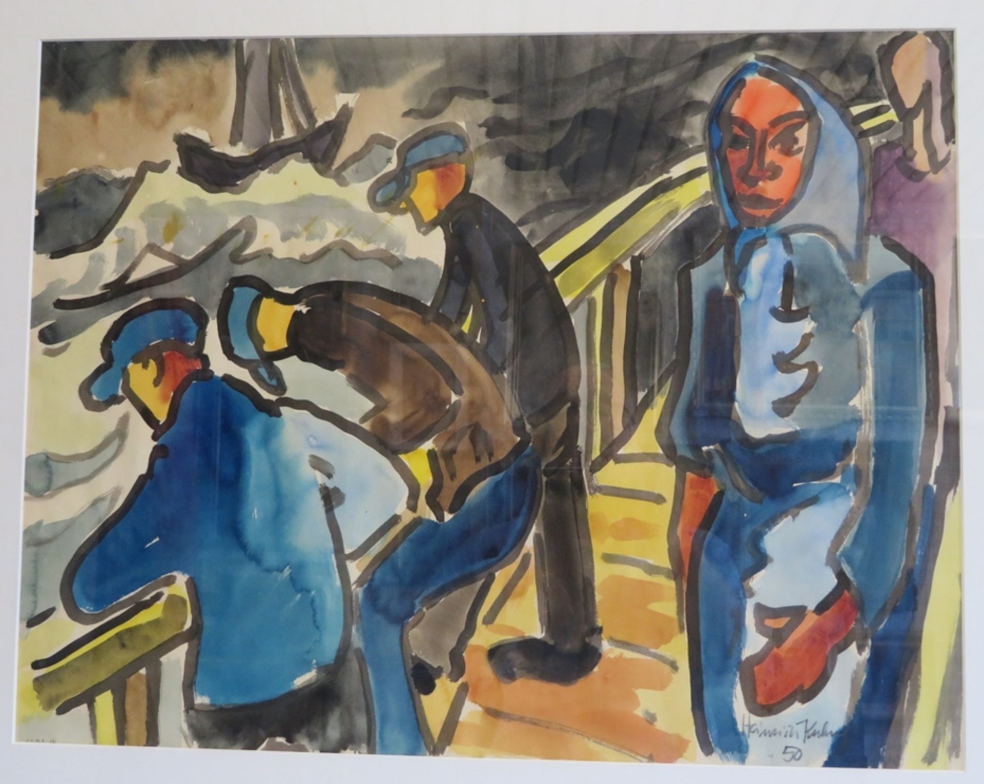 Kuhn, Heinrich Fritz, 1906 - 1991, Berlin - Hamburg, Malerfreund von E. Nolde, K. Schmidt-Rottluff - Bild 2 aus 2