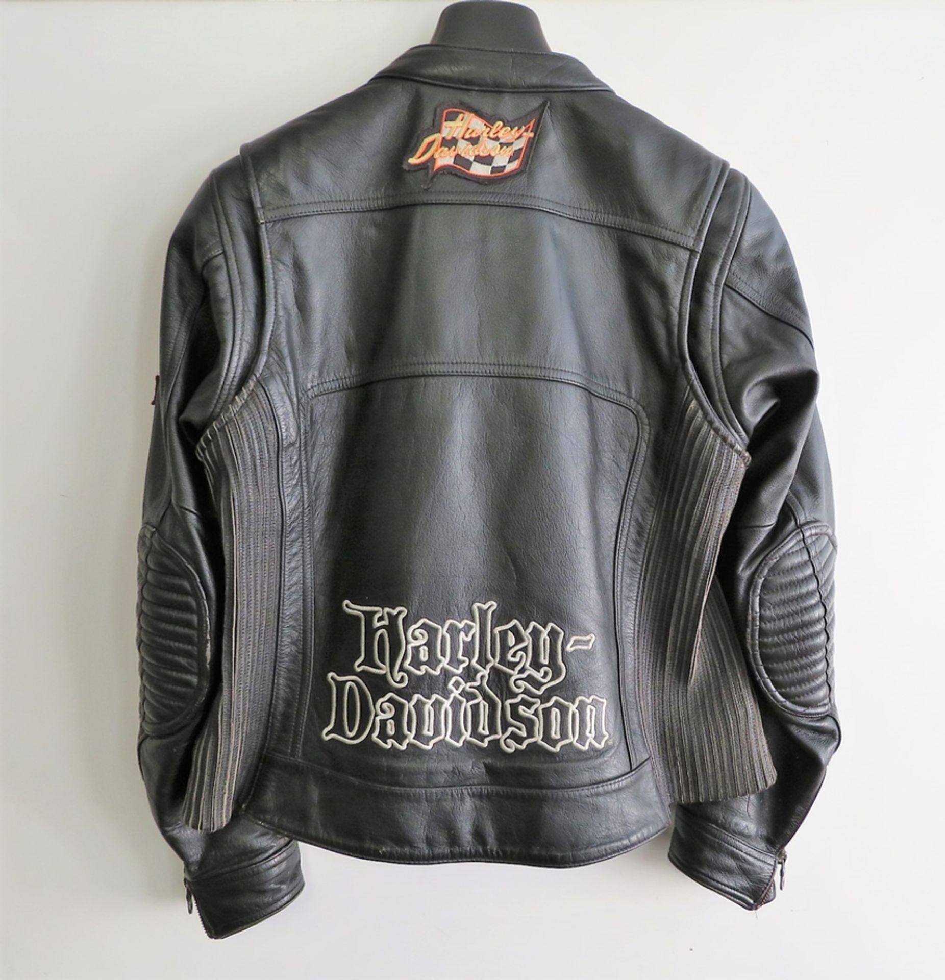 Motorradjacke, Harley-Davidson, Riding Gear, Leder, Größe S, l 62 cm. - Bild 2 aus 2