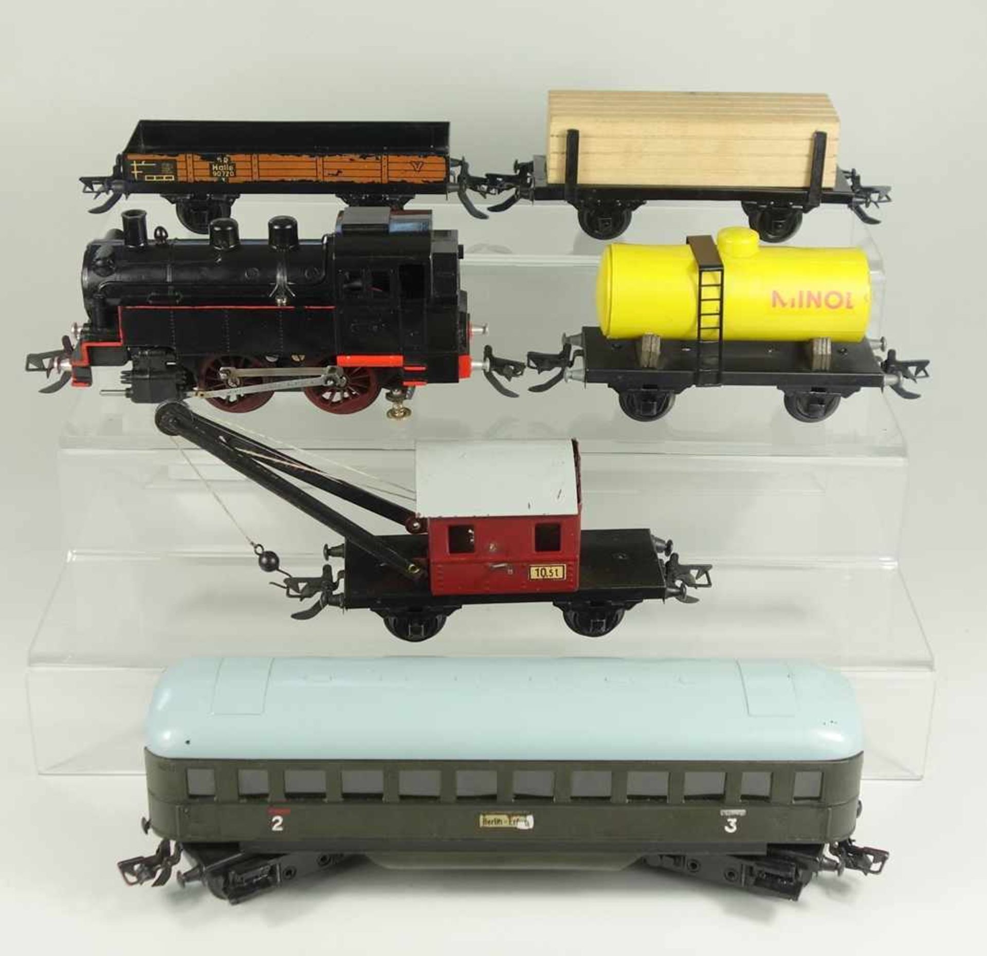 Konvolut "Zeuke" Modelleisenbahnen und Zubehör, Spur 0, 1950er Jahre, davon 2 Lokomotiven (1* - Bild 3 aus 7