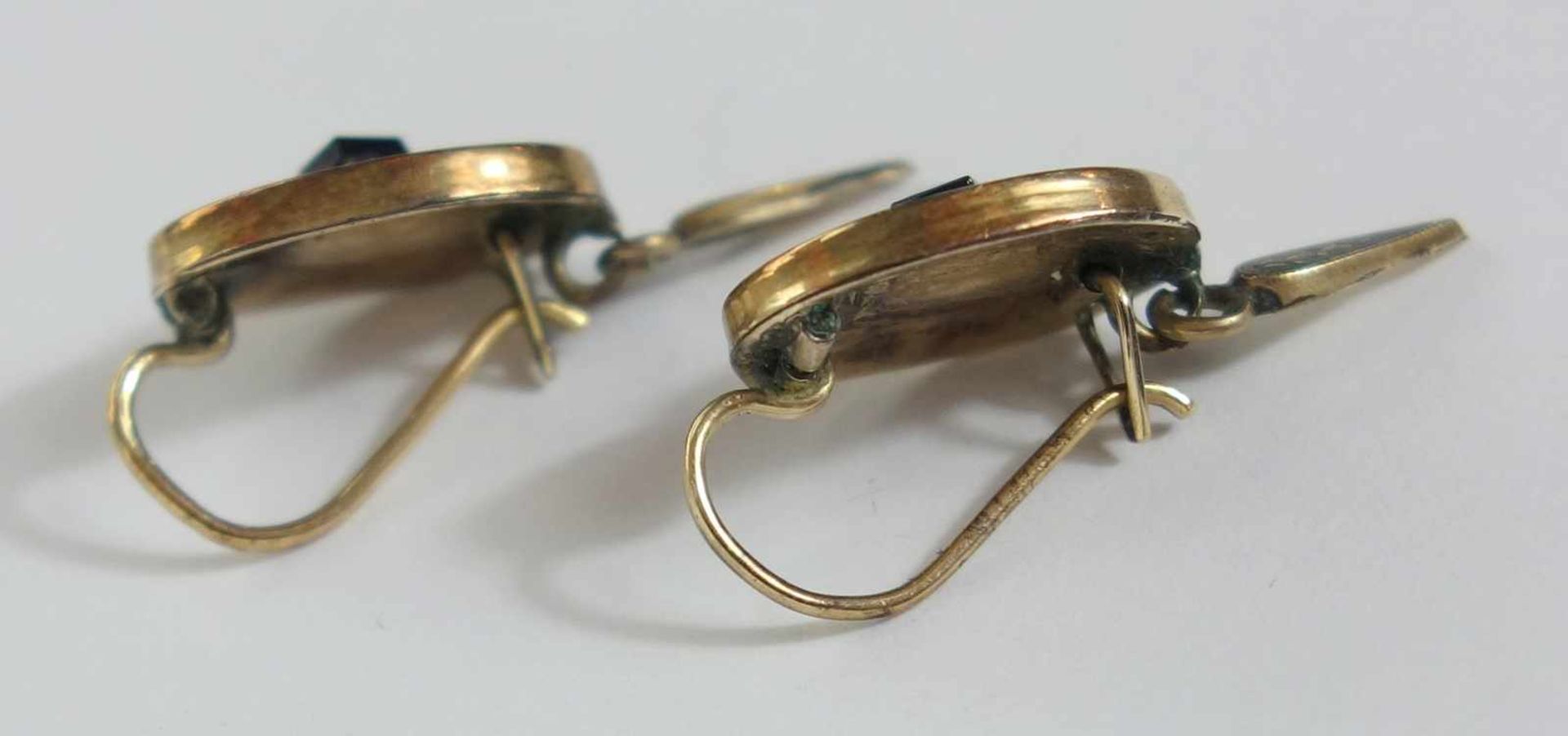 Pair of earrings, Biedermeier style - Bild 2 aus 2