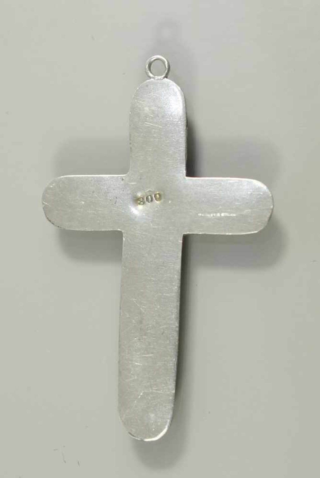Millefiori-Kreuz, 800er Silber, Italien um 1920, Gew.3,31g, feine Mosaikarbeit, tlw.kleine - Bild 3 aus 3