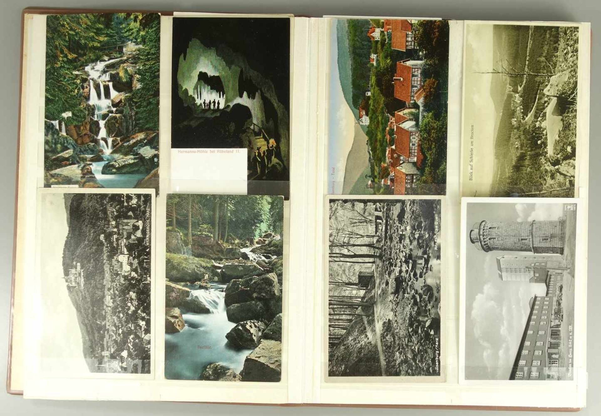 64 Ansichtskarten, Harz, um 1900 bis ca.1930, sw und farbig, überwiegend gelaufen, u.a. Treseburg, - Bild 3 aus 5