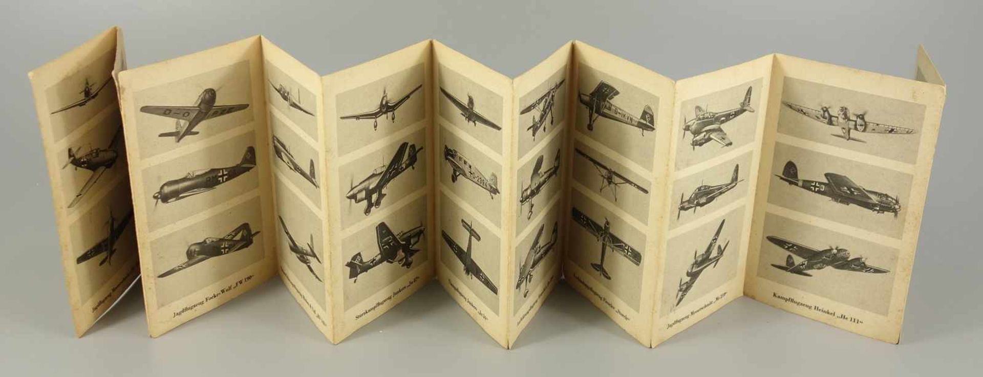 3 Flugzeugerkennungsdienst-Tafeln, II.WK; diverse Flugzeugabbildungen; Tafel 1:" Deutsche - Bild 2 aus 3