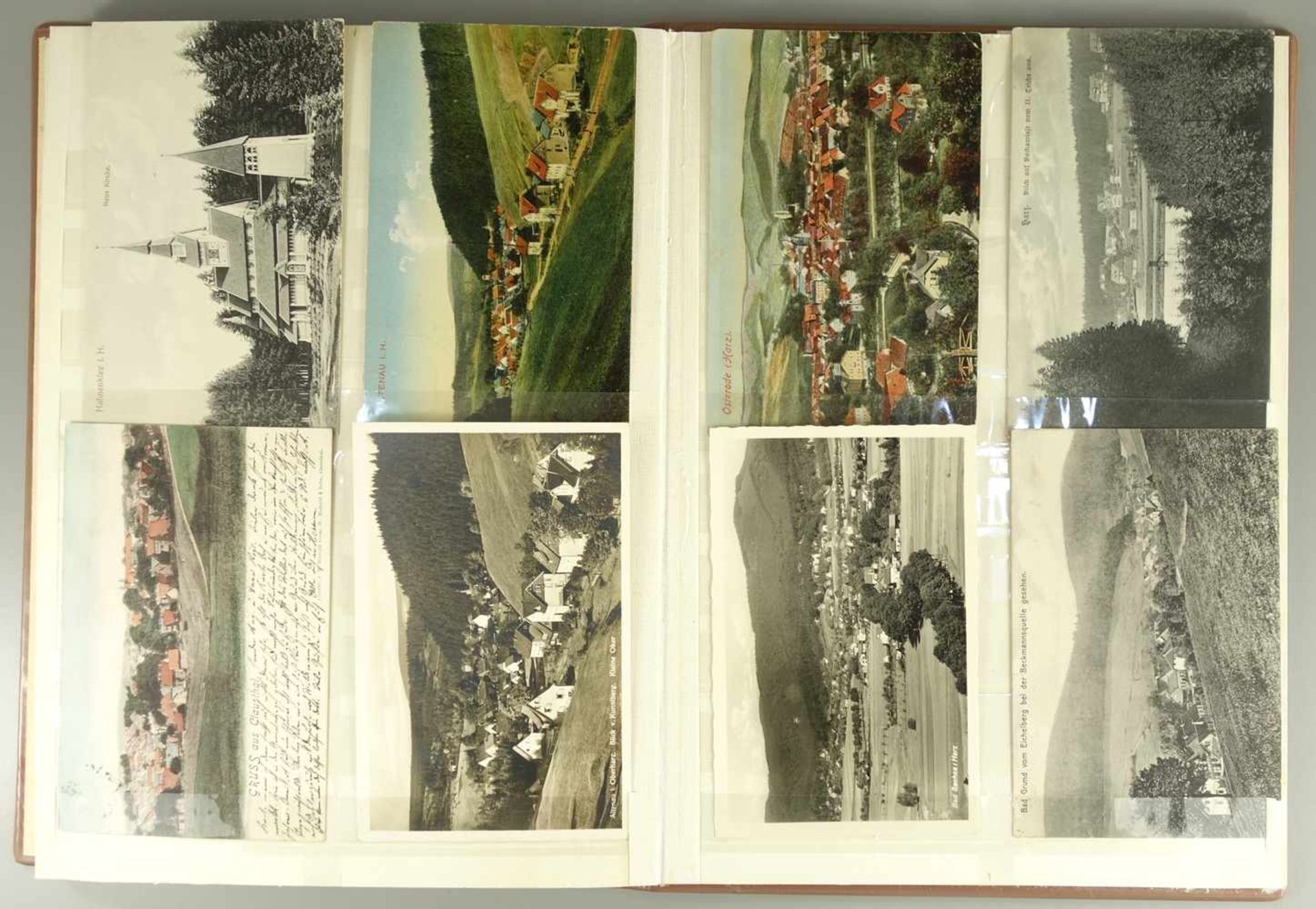 64 Ansichtskarten, Harz, um 1900 bis ca.1930, sw und farbig, überwiegend gelaufen, u.a. Treseburg, - Bild 5 aus 5