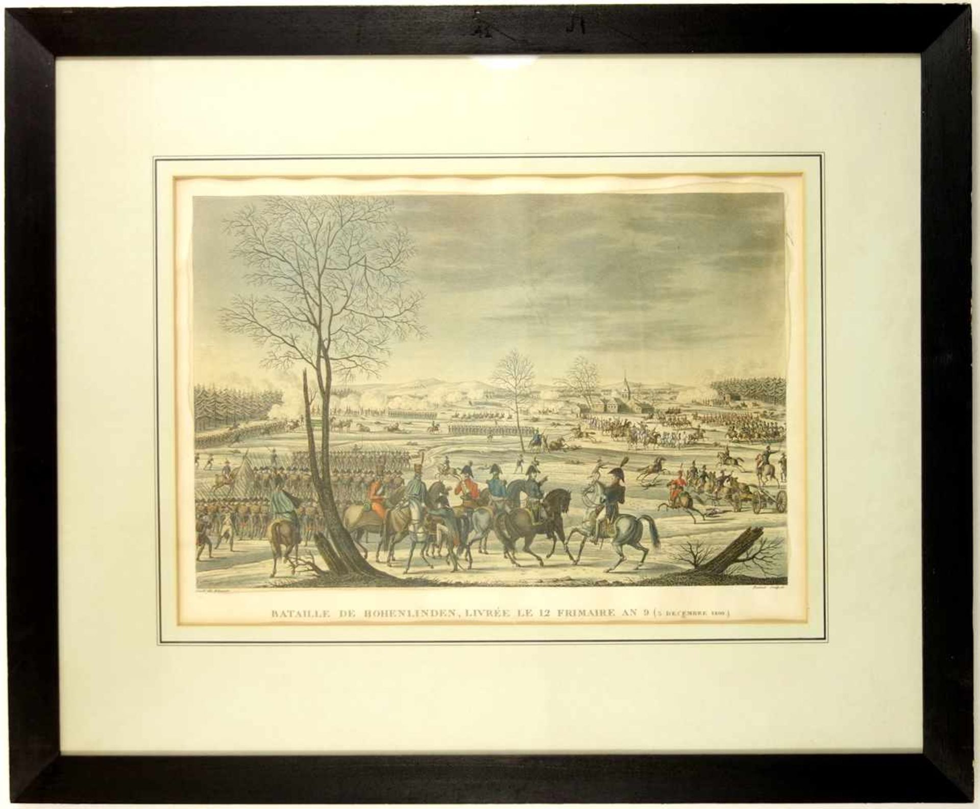 Edme Bovinet (1767-1832, FR) "Bataille de Hohenlinden (Schlacht bei Hohenlinden)", um 1800, - Bild 2 aus 2