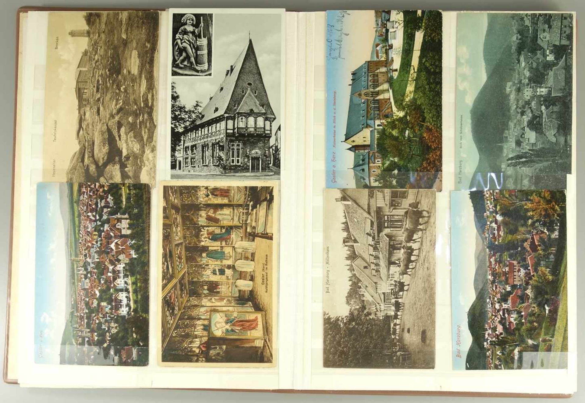 64 Ansichtskarten, Harz, um 1900 bis ca.1930, sw und farbig, überwiegend gelaufen, u.a. Treseburg, - Bild 4 aus 5