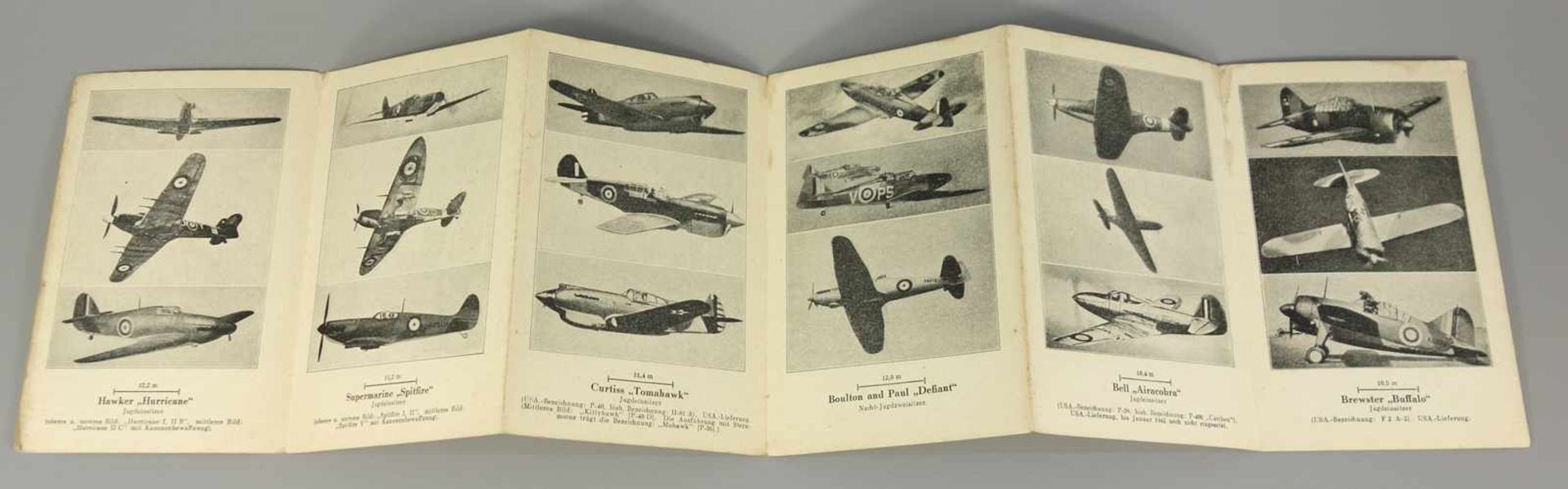3 Flugzeugerkennungsdienst-Tafeln, II.WK; diverse Flugzeugabbildungen; Tafel 1:" Deutsche - Bild 3 aus 3