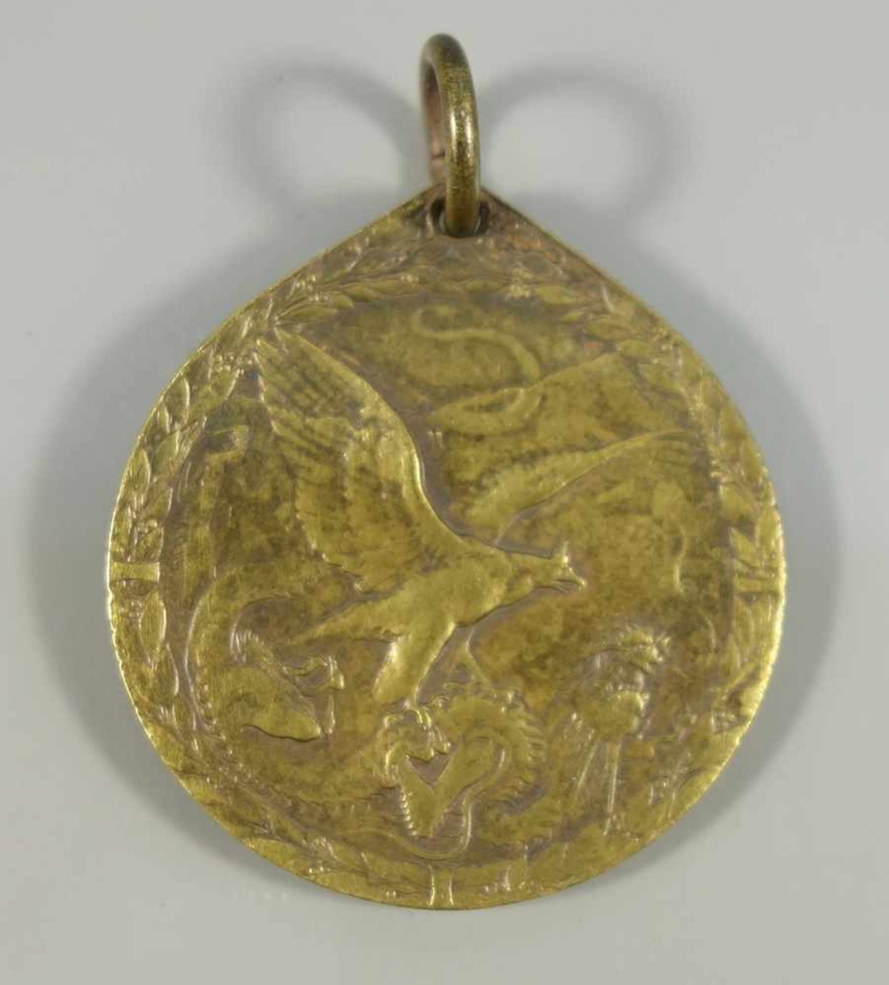 China-Denkmünze für Kämpfer 1901, Kolonien, Kaiserreich, Bronze, D.ca.3,2cm
