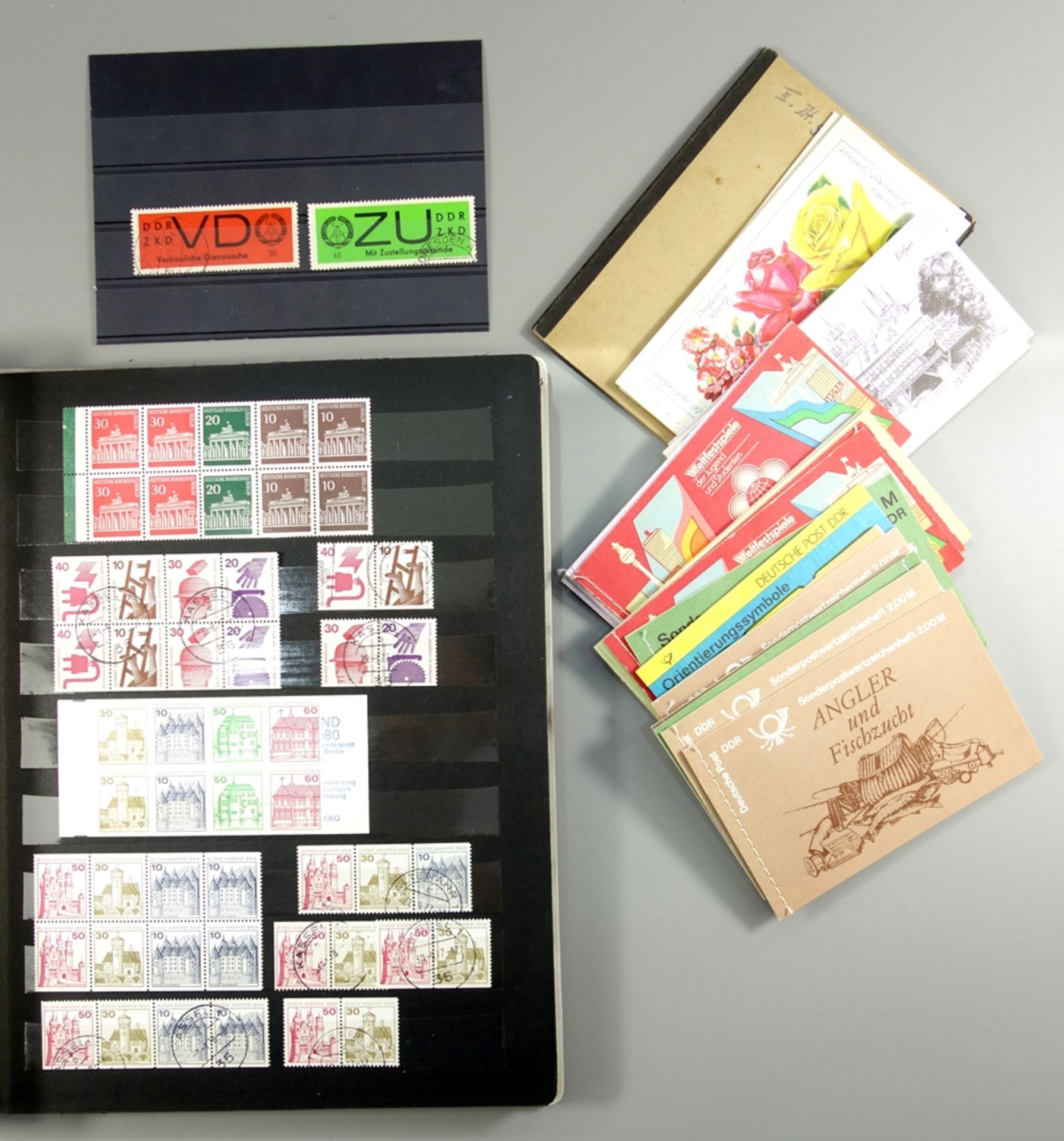 Briefmarken und Ganzsachen, DDR und BRD, ZKD Marken, DPD, Luftpost, SbPA Aufkleber, - Bild 3 aus 3