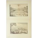 2 Kupfer- und 2 Stahlstiche, "Ansichten aus Frankreich", 2. Hälfte 18. Jahrhundert, darunter Blamont