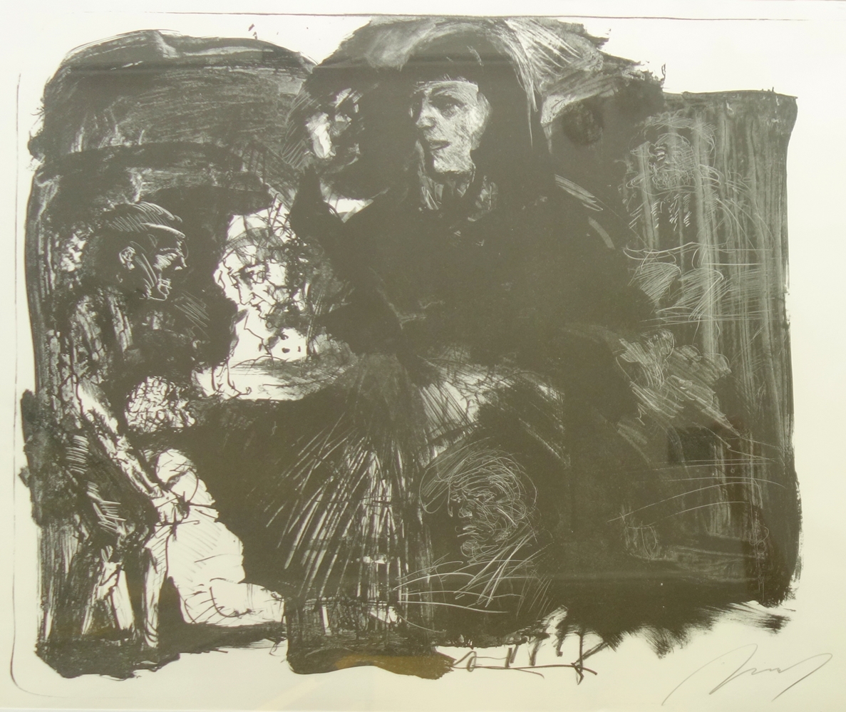 Alfred Hrdlicka (1928-2009, Wien) "Porträtstudie Barbara", 1985, Lithografie, unten rechts signiert,