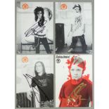4 Original-Autogrammkarten der Band Tokio Hotel, um 2006; Original-Autogramm von Georg Listing,