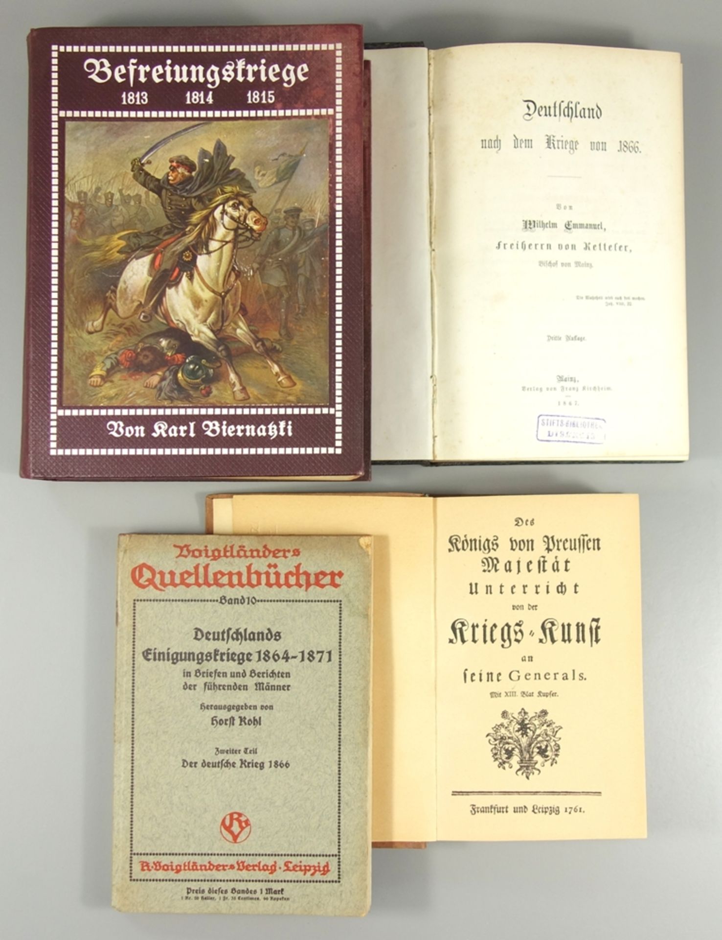 4 Bücher über Kriege des 19.Jh.: "Deutschland nach dem Kriege von 1866", Freiherr von Ketteler, 3.