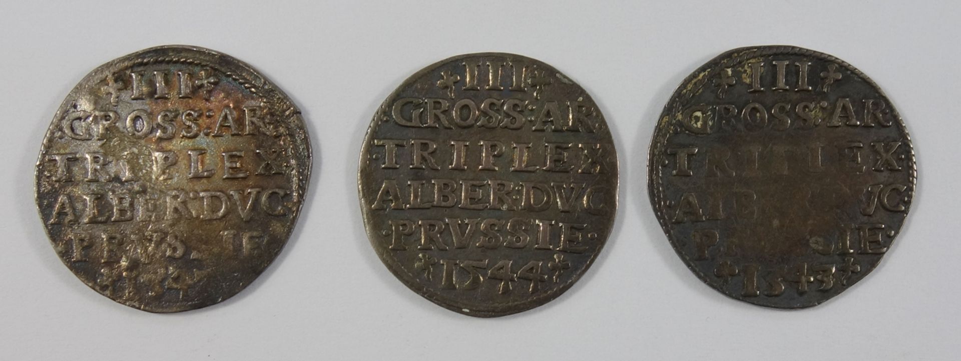 3* 3 Groschen 1543/44, Preußen, Herzogtum (Ostpreußen) Albrecht von Brandenburg 1525-1568, - Bild 2 aus 2