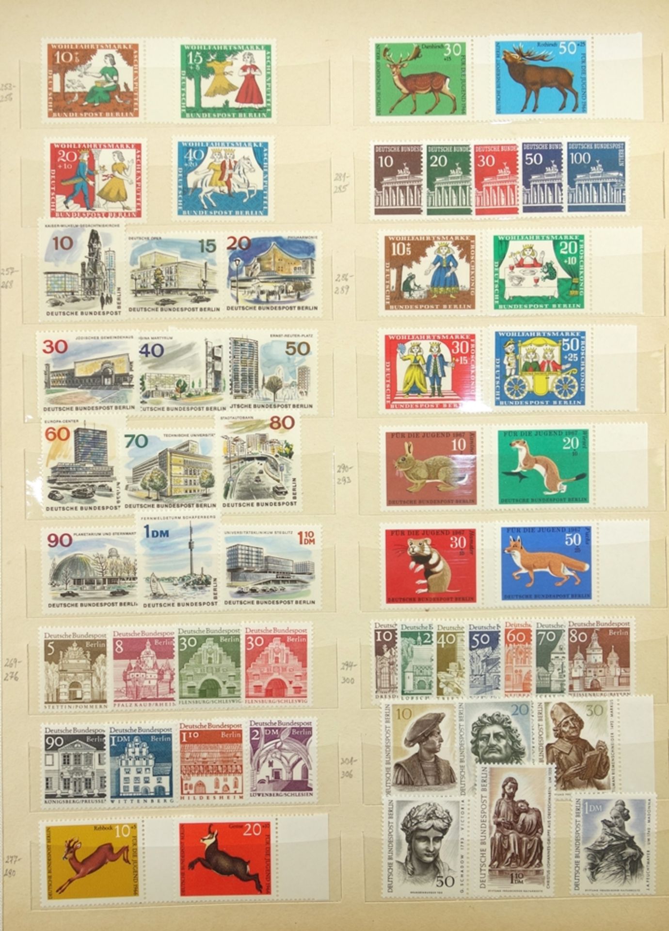 Briefmarken West Berlin 1949 -1989, gut bestückt, jedoch fehlerhaft, besonders die ersten Jahre - Bild 2 aus 2