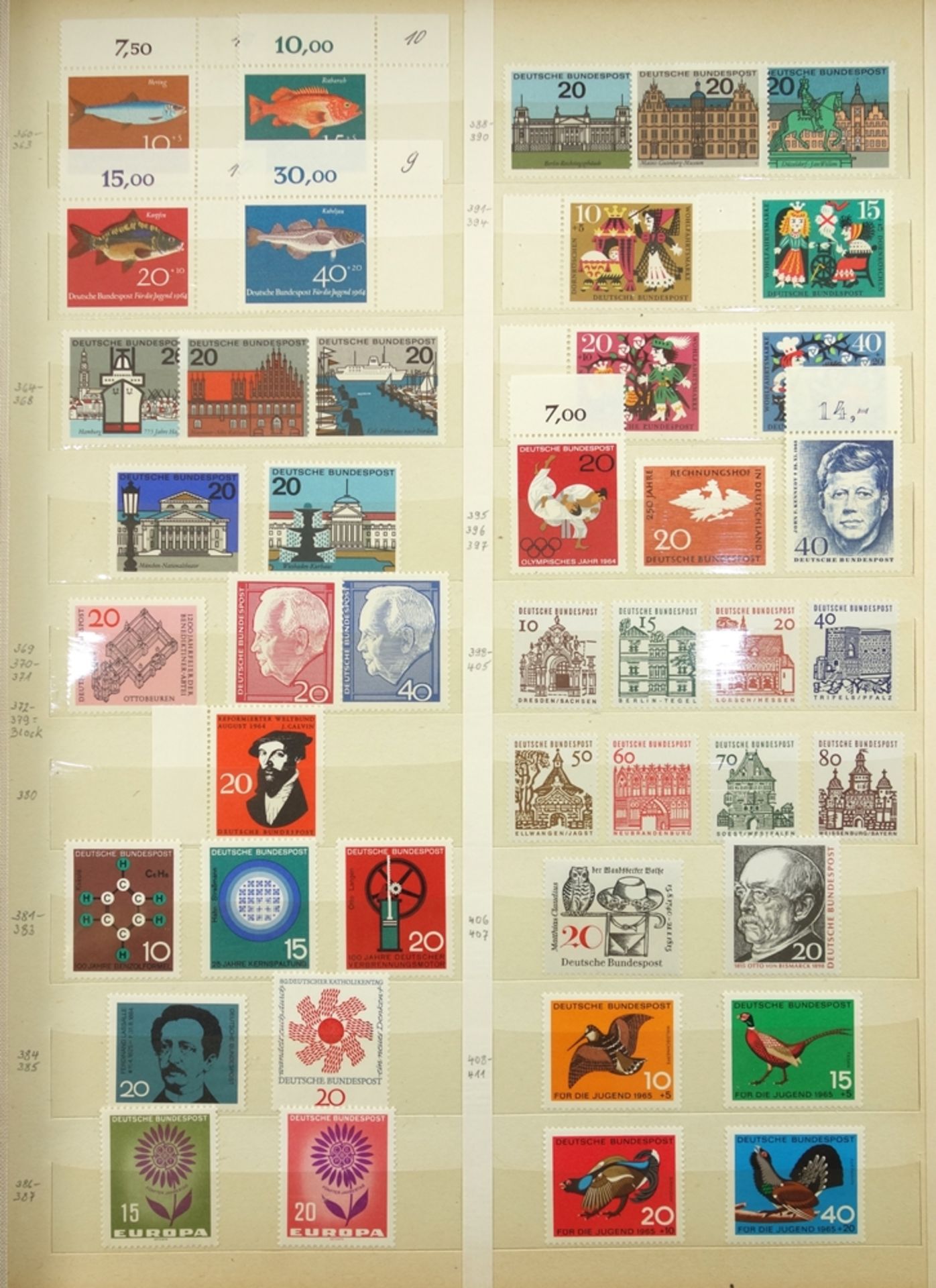 Briefmarken BRD 1949-1989, in 3 Alben, gut bestückt, jedoch fehlerhaft, besonders die ersten Jahre - Bild 3 aus 4