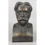 Georg Muth, Büste "Arthur Nikisch", 1924, wohl Dresden, Bronze, naturalistsich gestaltete