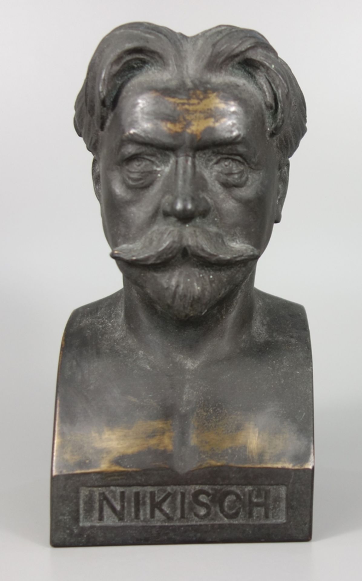 Georg Muth, Büste "Arthur Nikisch", 1924, wohl Dresden, Bronze, naturalistsich gestaltete