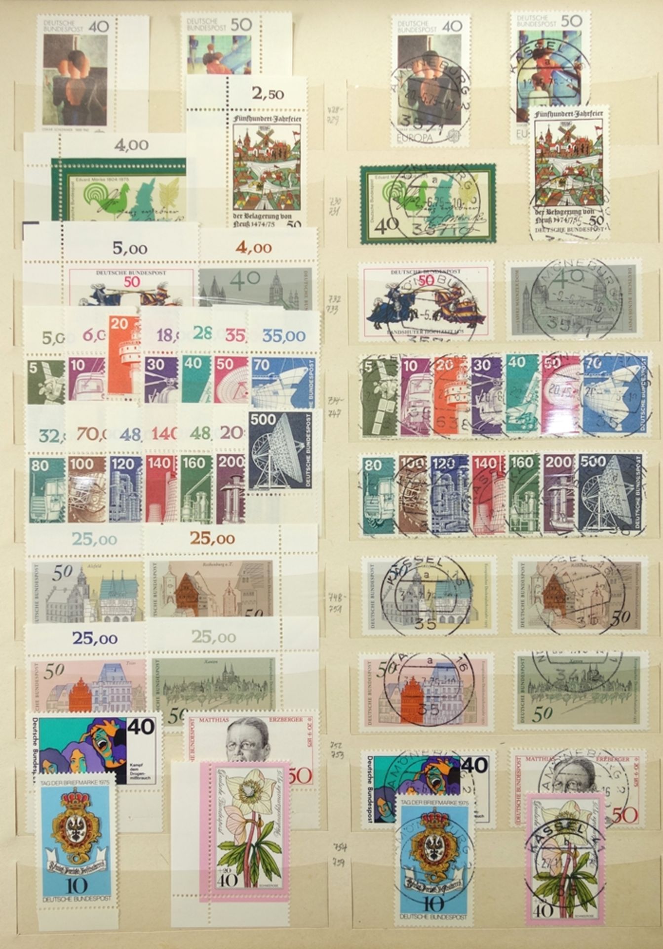 Briefmarken BRD 1949-1989, in 3 Alben, gut bestückt, jedoch fehlerhaft, besonders die ersten Jahre - Bild 4 aus 4