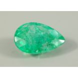 natürlicher Emerald, Herkunft: Kolumbien, ca.4,50ct, 14,20*9,50*5,40mm, mit BelegNatural emerald,