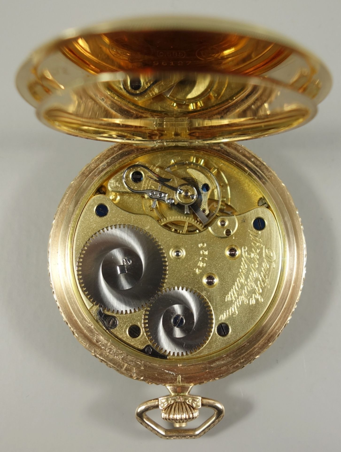 Feine Gold- Savonette A. Lange & Söhne Glashütte, Präsentuhr an den Boxer Willi Kaiser anlässlich - Bild 5 aus 12