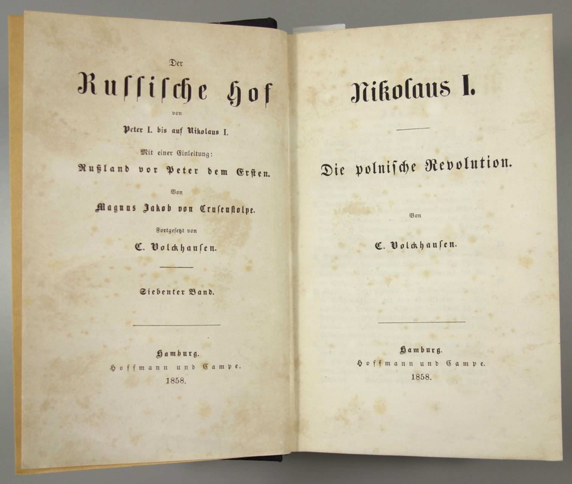 2 Bücher "Nikolaus I" und "Geschichte Polens", Mitte 19.Jh.: "Nikolaus I - Die polnische Revolution"
