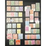 Briefmarken, Besatzungzonen 1945-1949, unvollständig, teils gestempelt, teils postfrischPostage