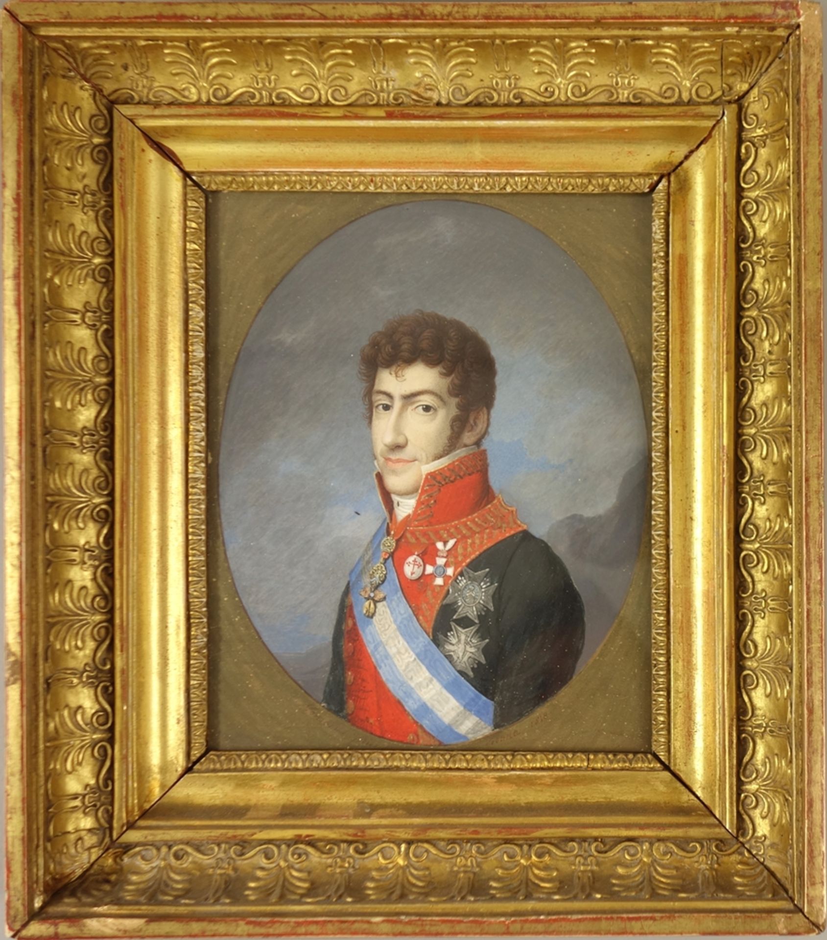 Johann Maria Monsorno (1768-1836, Wien, Miniaturmaler), "Porträt von König Ferdinand VII. von