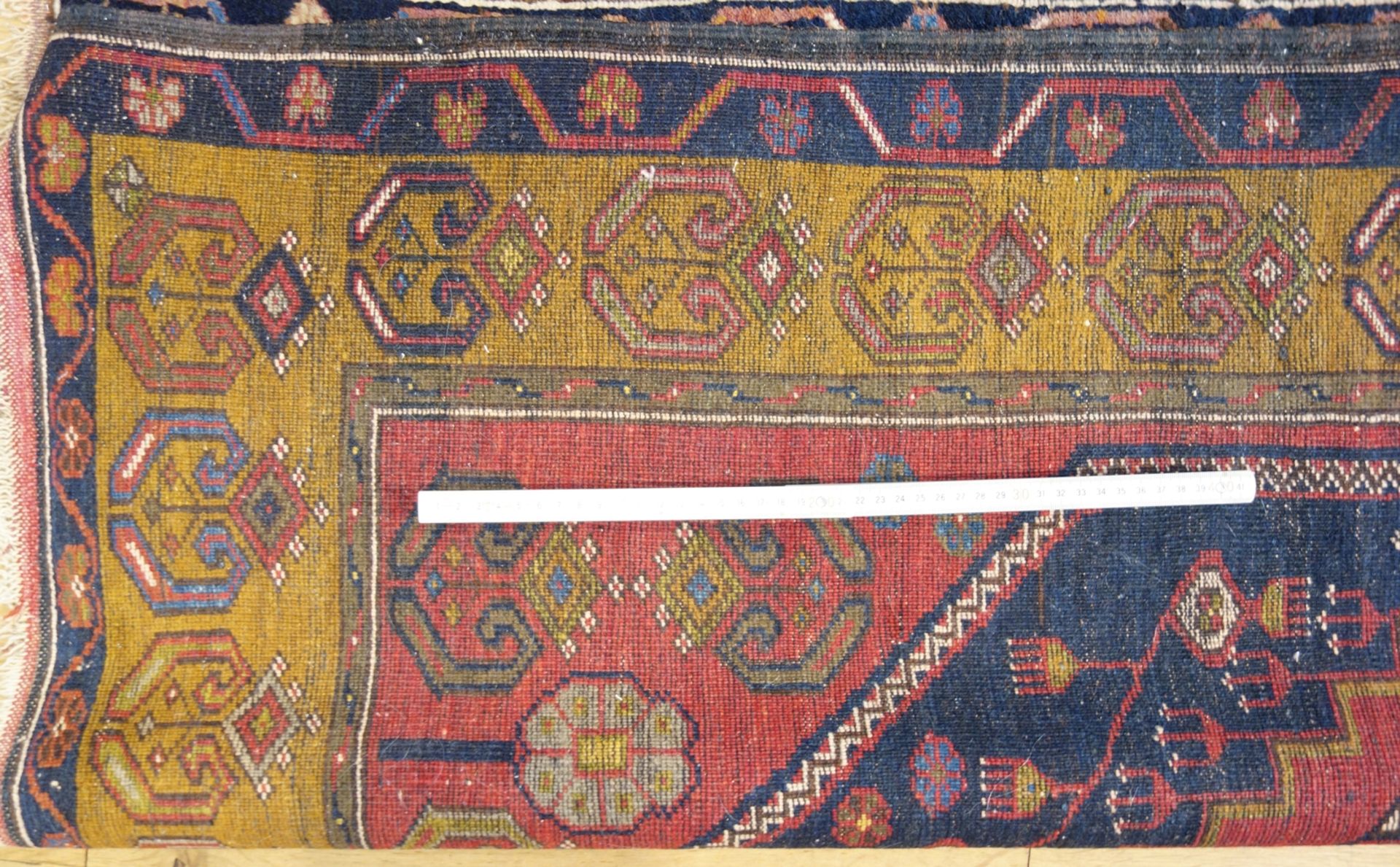 Galerie, Hamedan, zentrales Medaillon und senfgelbe Bordüre, Maße: 92*164cm, - Bild 2 aus 2