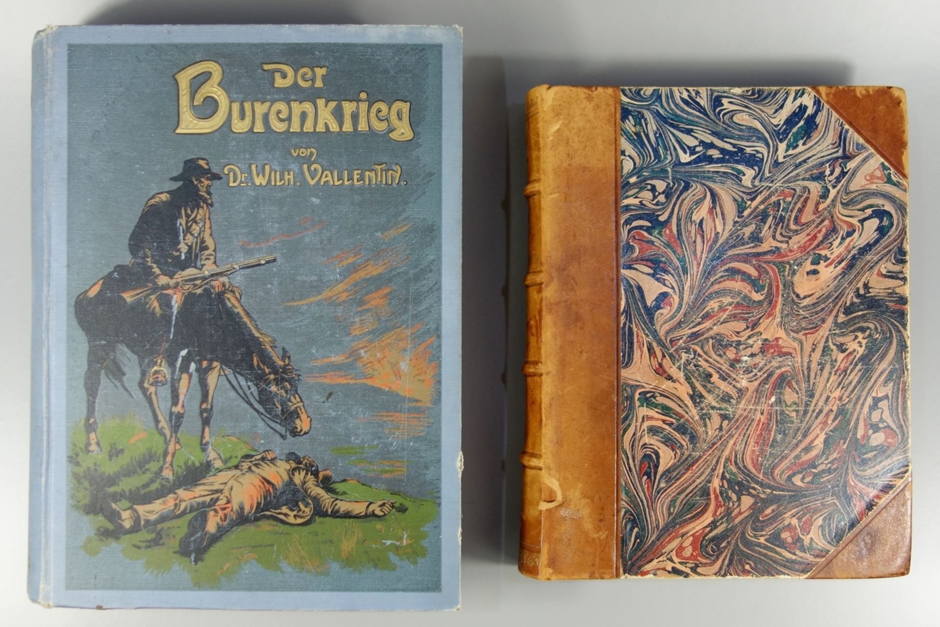 2 Bücher, Burenkriege, um 1900, "Die Kämpfe der deutschen Truppen in Südwestafrika", I.-II., 350 S.,