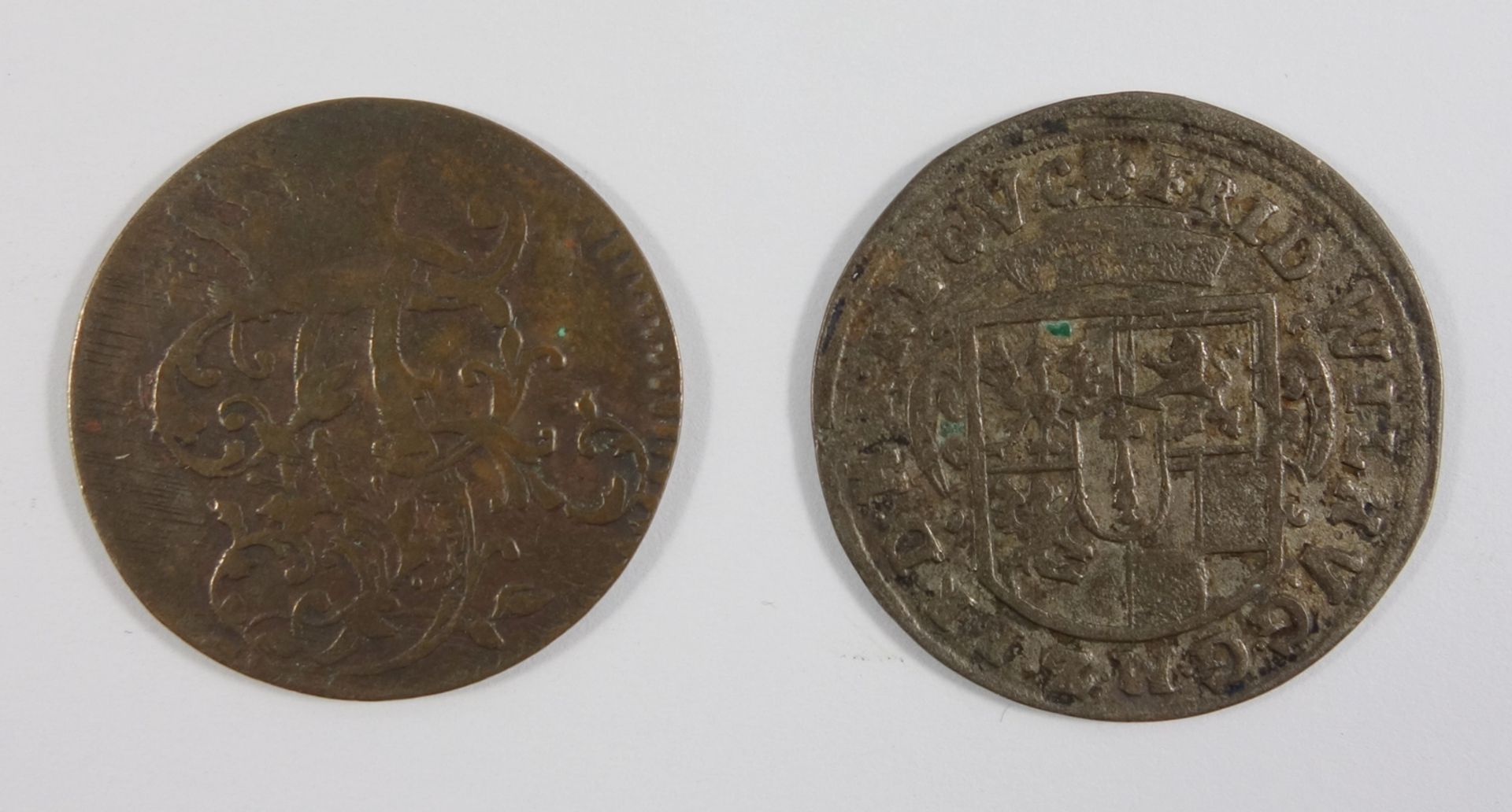 3 Pfennige 1763 und 2 Groschen 1653, König Friedrich, Brandenburg Preussen, s3 pfennig, 1763 and 2