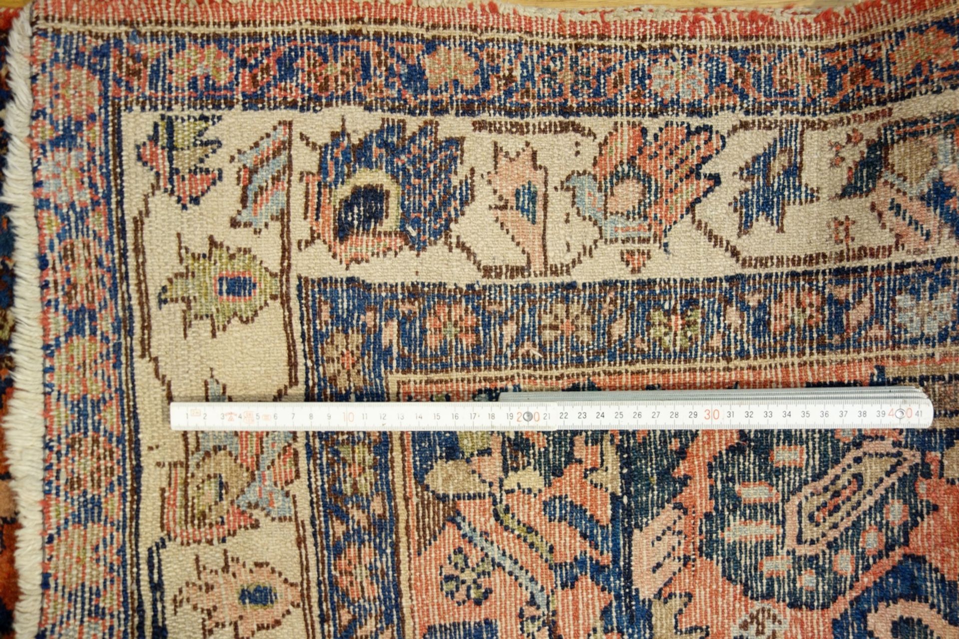 Teppich, Schiraz, blau-rosé, Maße: 133*199cm, GebrauchsspurenCarpet, Shiraz, blue-rose, - Bild 2 aus 2