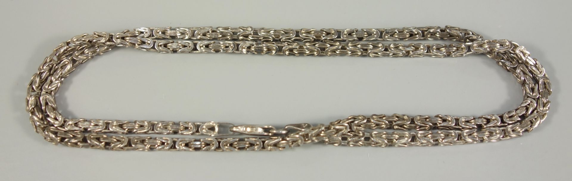 Königskette, 925er Silber, Gew.17,10g, L.49cm, D.ca.3mmByzantine chain, 925 silver, weight 17.10