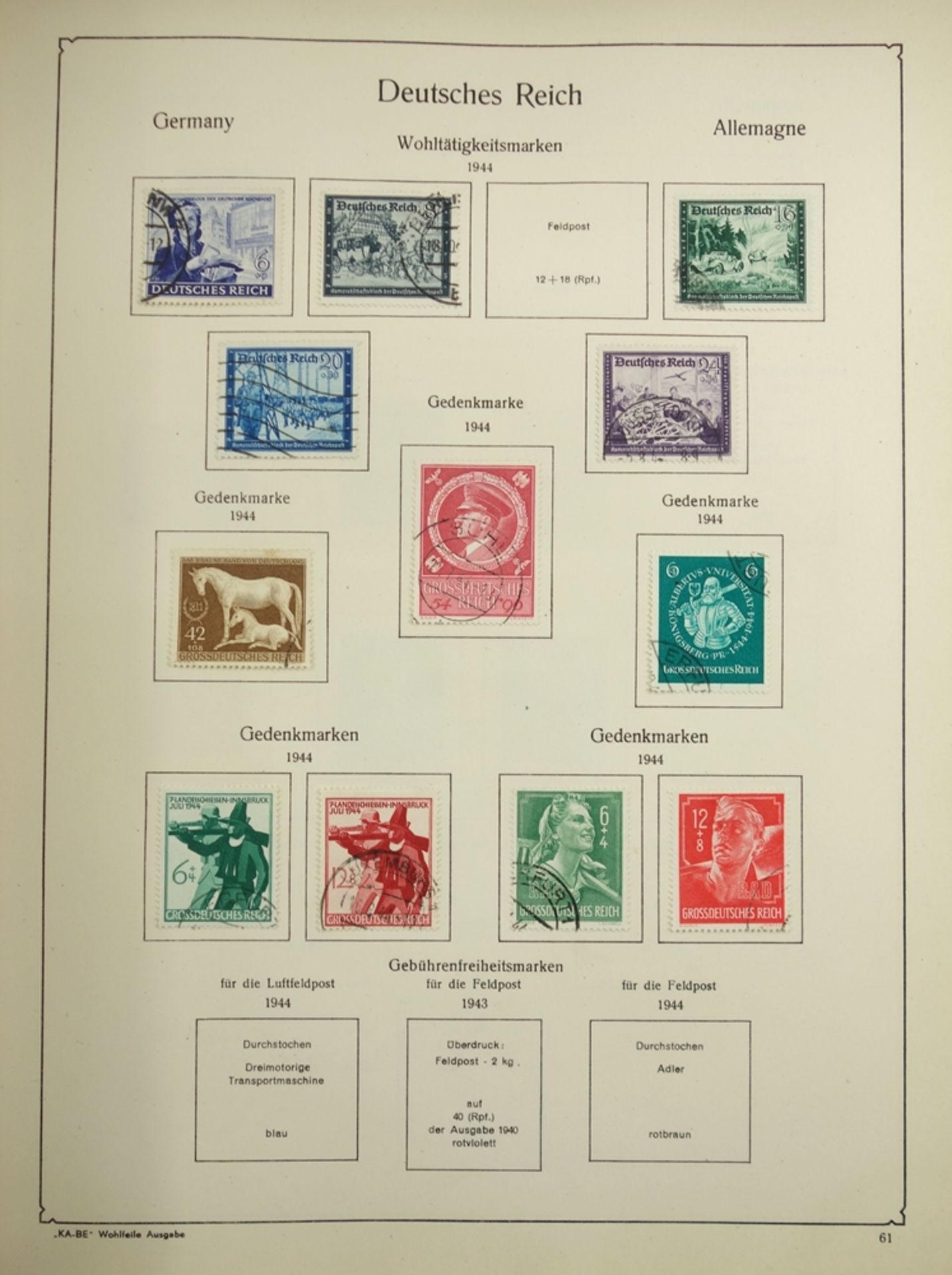 2 KB-BE Briefmarkenalben Nr. 1321/1323, Deutsches Reich und Inflation; Deutsches Reich 1880-1948, - Bild 3 aus 5