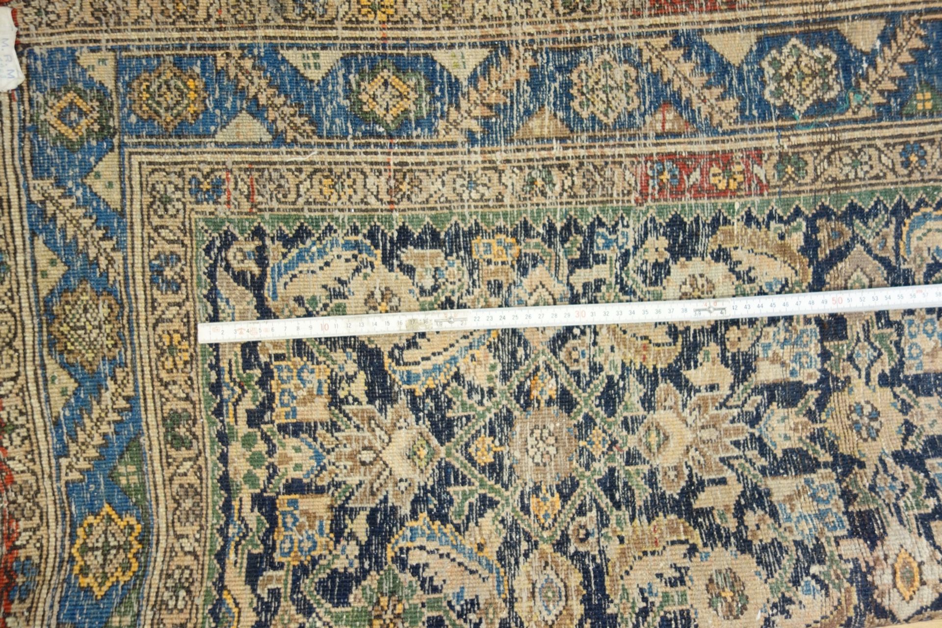 Teppich, Iran, reiches, florales Rankenmotiv, blaugründig, Maße: 131*206cm, GebrauchsspurenCarpet, - Bild 2 aus 2