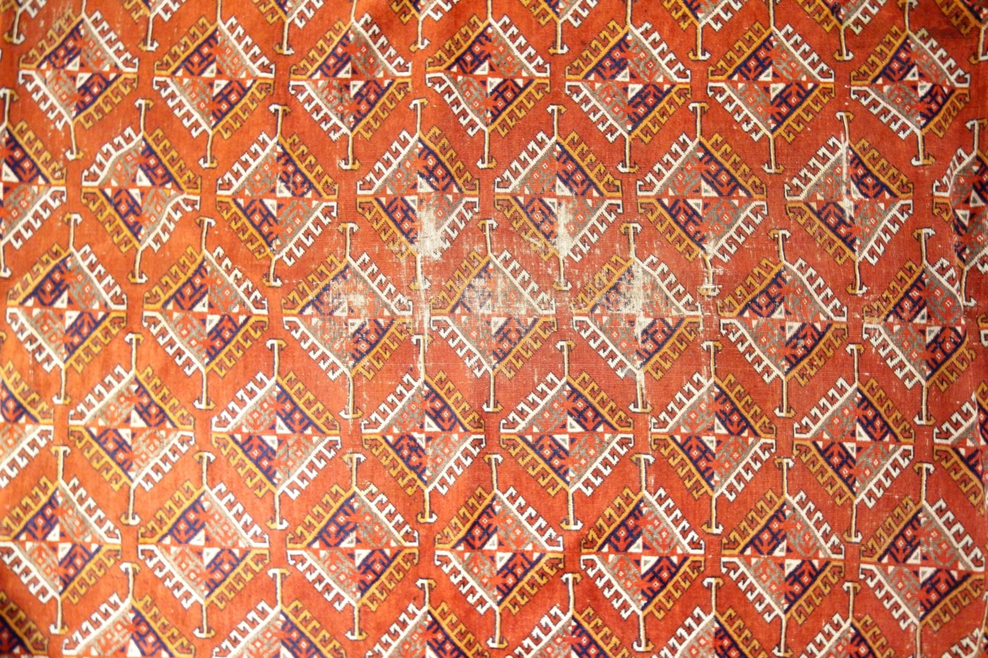 Teppich, Turkmenistan, Maße: 220*280cm, starke GebrauchsspurenCarpet, Turkmenistan, dimensions: - Bild 2 aus 3