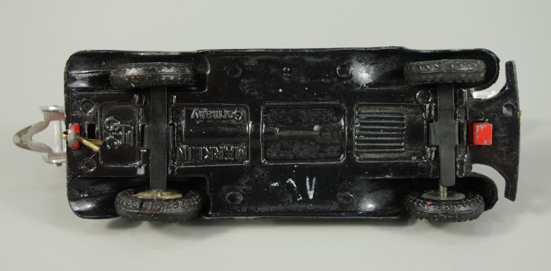 Märklin, Feuerwehrleiterwagen, Modell 5521/35, mit Originalverpackung, 1940er Jahre, drehbare 13cm - Bild 3 aus 3