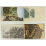 ca. 64 Ansichtskarten, Harz, um 1900 bis ca.1930, darunter ca.19 farbige Ansichtskarten; u.a.Burg