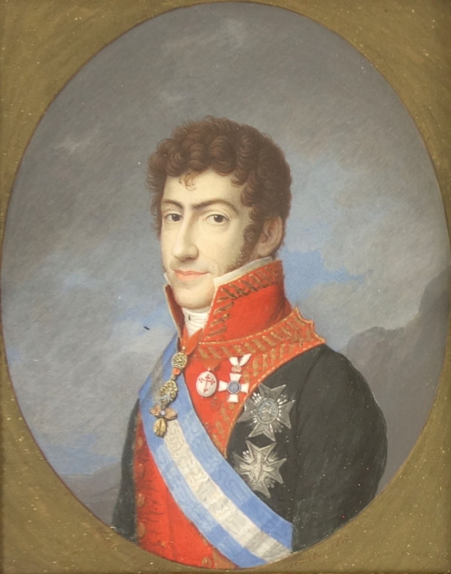 Johann Maria Monsorno (1768-1836, Wien, Miniaturmaler), "Porträt von König Ferdinand VII. von - Bild 2 aus 4