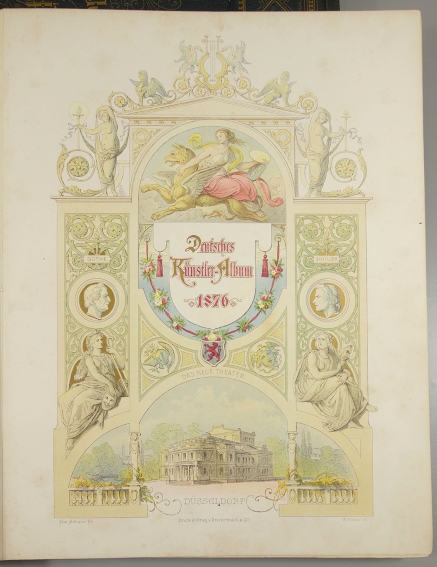 2* "Deutsches Künstler-Album", Düsseldorf 1874 und 1876, Druck & Verlag v.Breitenbach&Co, - Bild 3 aus 3