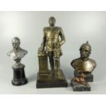 4 Figuren "Otto von Bismarck", unterschiedliches Material, u.a.Spritzguss; Standbild, H.ohne