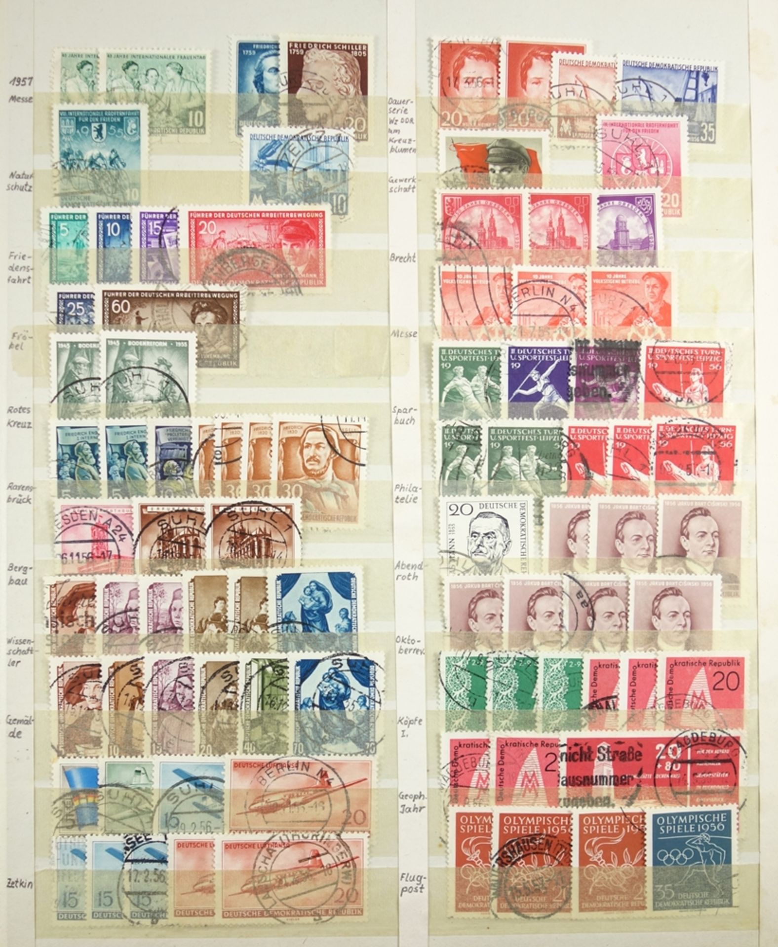 Briefmarken Besatzungzonen, Anfänge der DDR, viele Werte doppelt, gestempeltStamps occupation zones, - Bild 3 aus 3