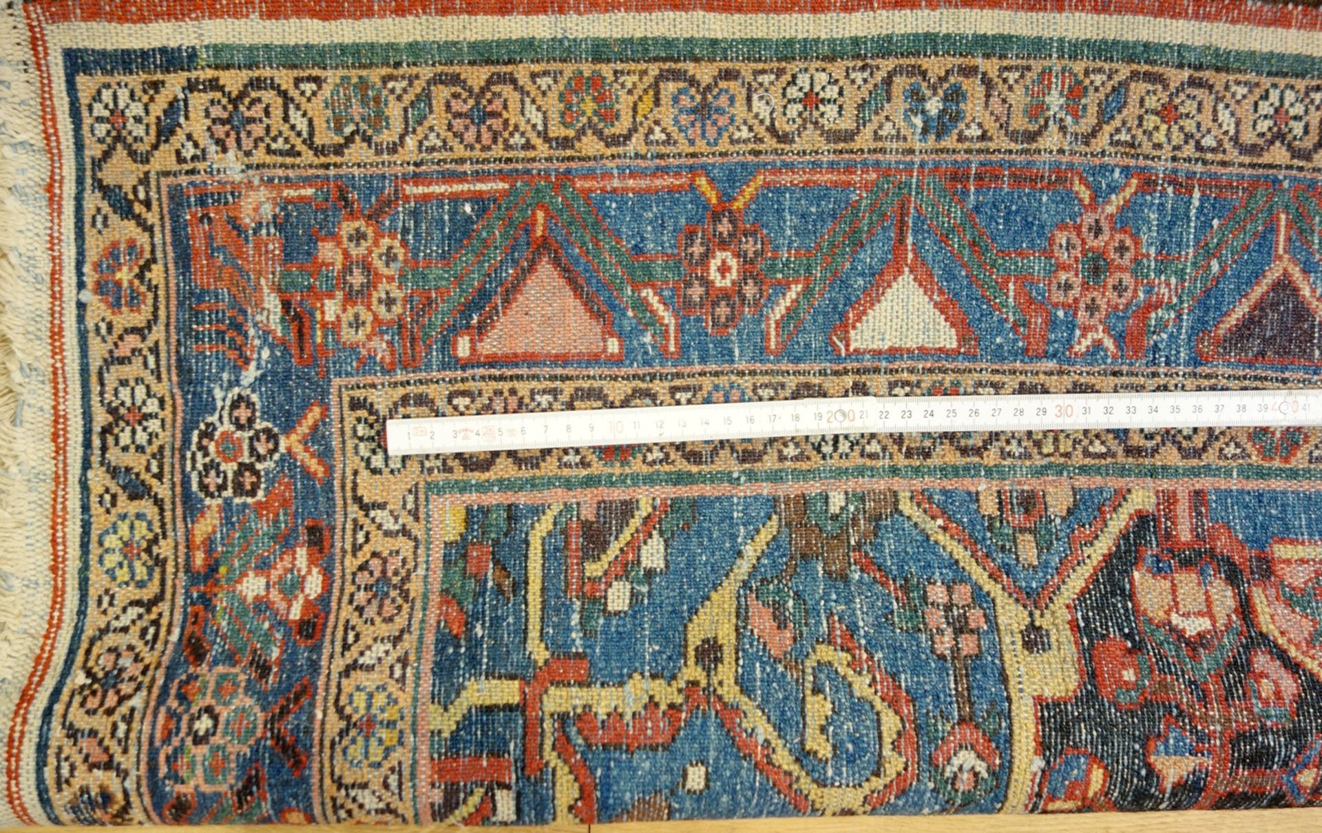 Teppich, Hamadan, zentrales Blumenmedaillon, Maße: 149*202cm, GebrauchsspurenCarpet, Hamadan, - Bild 2 aus 2